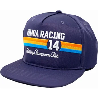 Marineblaue verstellbare Flatcap Racing 14 von Kimoa