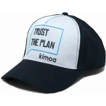 Casquette courbée blanche et bleue marine ajustable Trust The Plan Kimoa