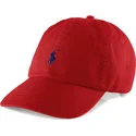 polo-ralph-lauren-shapka-s-izvita-kozirka-sino-logo-cotton-chino-classic-sport-chervena-reguliruema