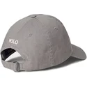 polo-ralph-lauren-shapka-s-izvita-kozirka-byalo-logo-cotton-chino-classic-sport-siva-reguliruema
