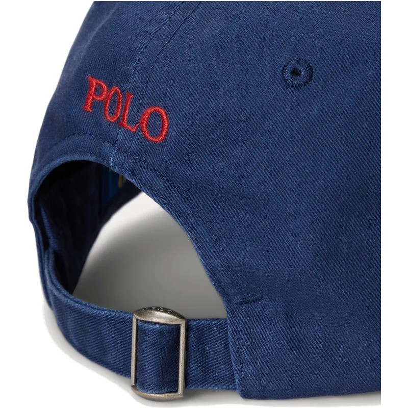 justerbar-marinebla-buet-kasket-med-rodt-logo-cotton-chino-classic-sport-fra-polo-ralph-lauren