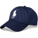 marineblaue-verstellbare-curved-cap-mit-weissem-big-pony-chino-classic-sport-logo-von-polo-ralph-lauren