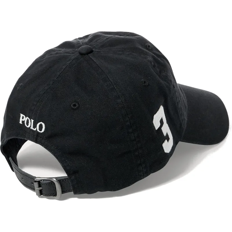 polo-ralph-lauren-shapka-s-izvita-kozirka-byalo-logo-big-pony-chino-classic-sport-cherna-reguliruema