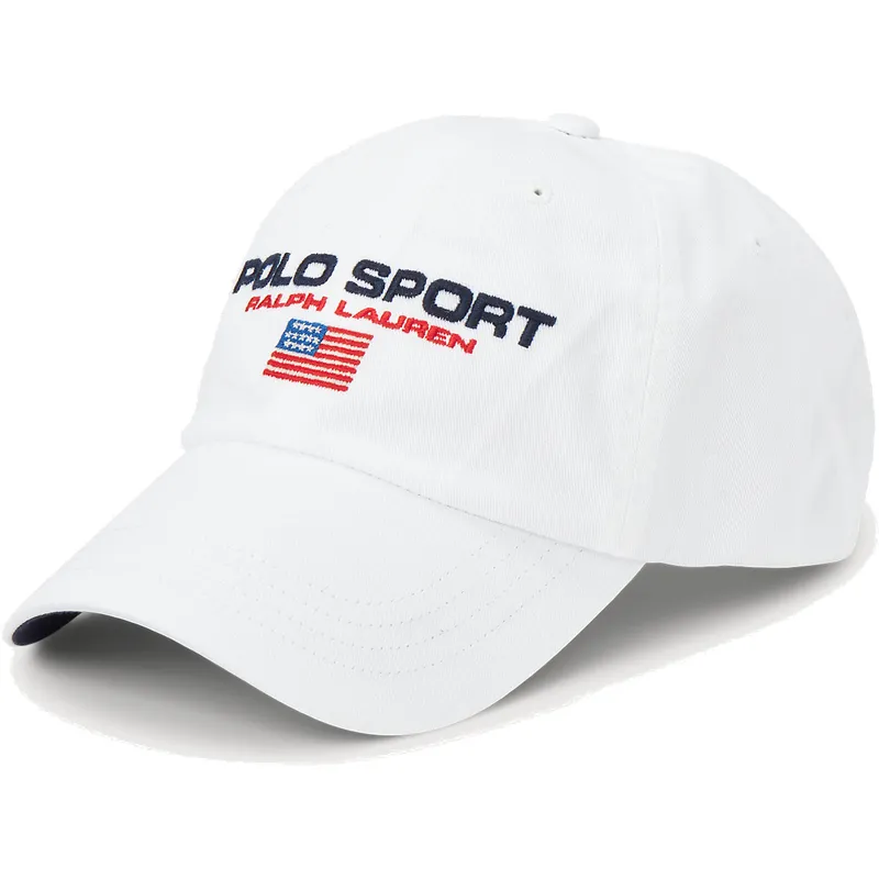 shapka-izvita-byala-reguliruem-sport-twill-ot-polo-ralph-lauren