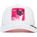 shapka-izvita-traker-byala-snapbek-cool-kitty-trip-the-farm-ot-goorin-bros