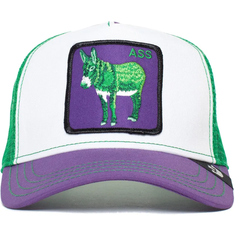 shapka-izvita-traker-mnogocveten-snapbek-ass-donkey-trip-the-farm-ot-goorin-bros