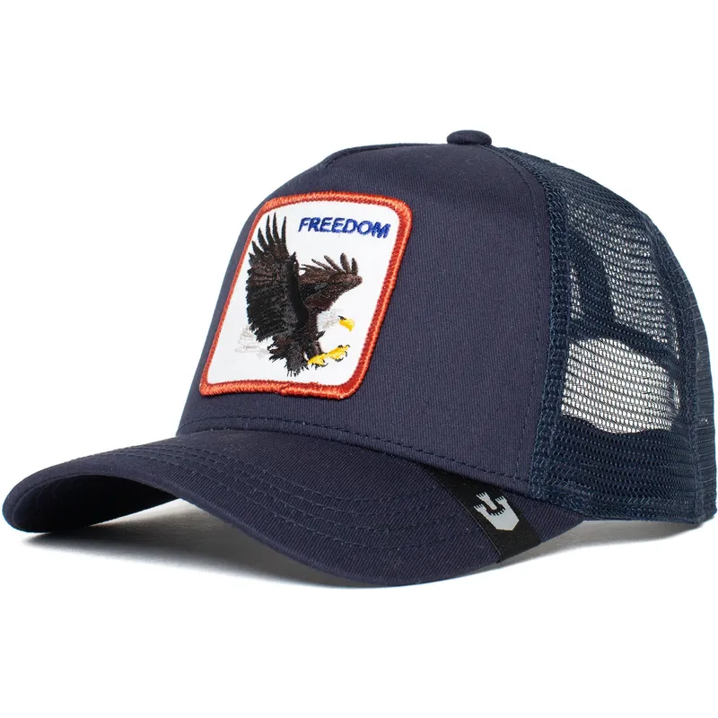 shapka-izvita-tmnosin-snapback-na-gorra-trucker-azul-marino-aguila-freedom-truckin-the-farm-the-farm-ot-goorin-bros