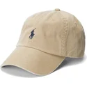 polo-ralph-lauren-shapka-s-izvita-kozirka-sino-logo-pamuchna-chino-classic-sport-svetlokafyava-reguliruema