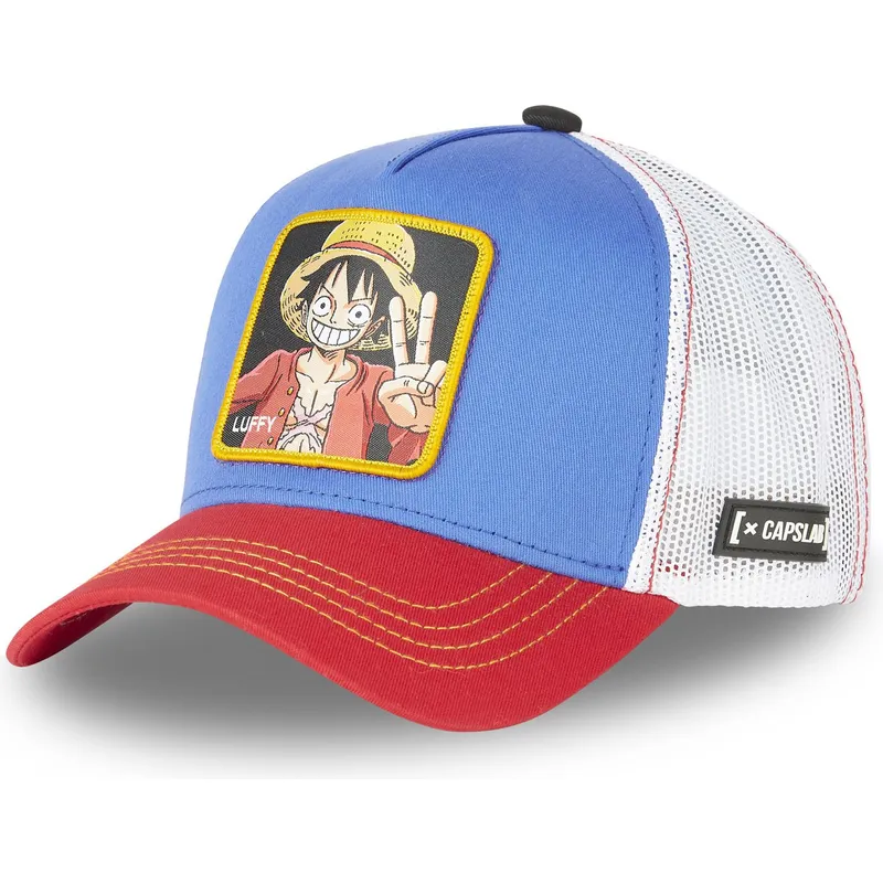 trucker-cap-blau-weiss-und-rot-monkey-d-luffy-op2-luf2-one-piece-von-capslab