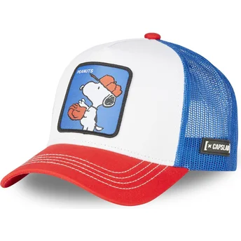 Καπέλο trucker λευκό, μπλε και κόκκινο Snoopy VA2 Peanuts από Capslab