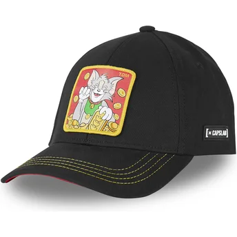 Шапка извита черна снапбек T11 Том Looney Tunes от Capslab