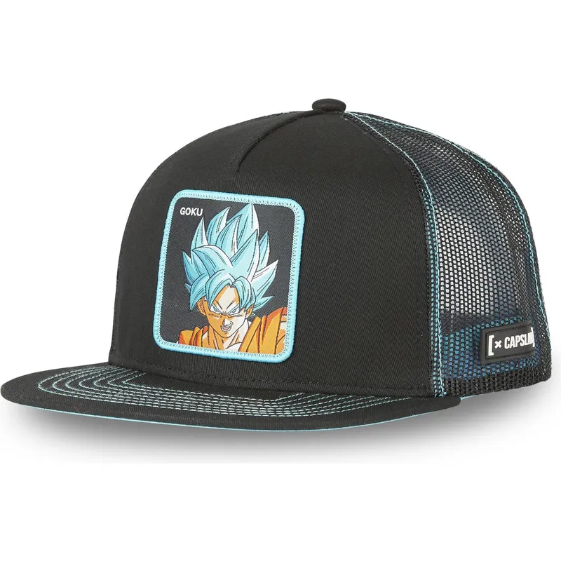 shapka-ploska-traker-cherna-snapbek-super-saiyan-blue-sa1-son-goku-dragon-ball-ot-capslab