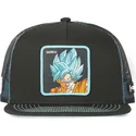 schwarze-und-blaue-trucker-flatcap-son-goku-super-saiyan-blue-sa1-dragon-ball-von-capslab