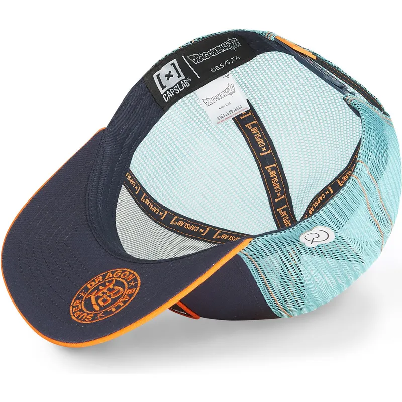 gorra-plana-trucker-azul-marino-y-naranja-son-goku-super-saiyan-blue-sa2-dragon-ball-de-capslab