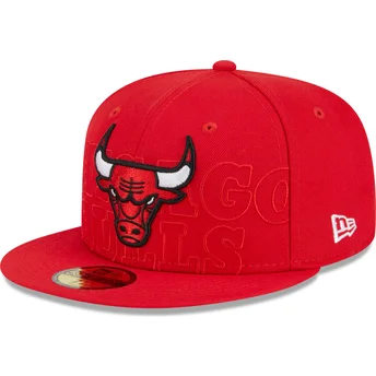shapka-ploska-chervena-reguliruema-59fifty-draft-edition-2023-na-chicago-bulls-nba-ot-new-era