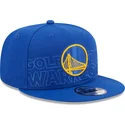 shapka-ploska-sinya-snapbek-9fifty-draft-edition-2023-na-golden-state-warriors-nba-ot-new-era