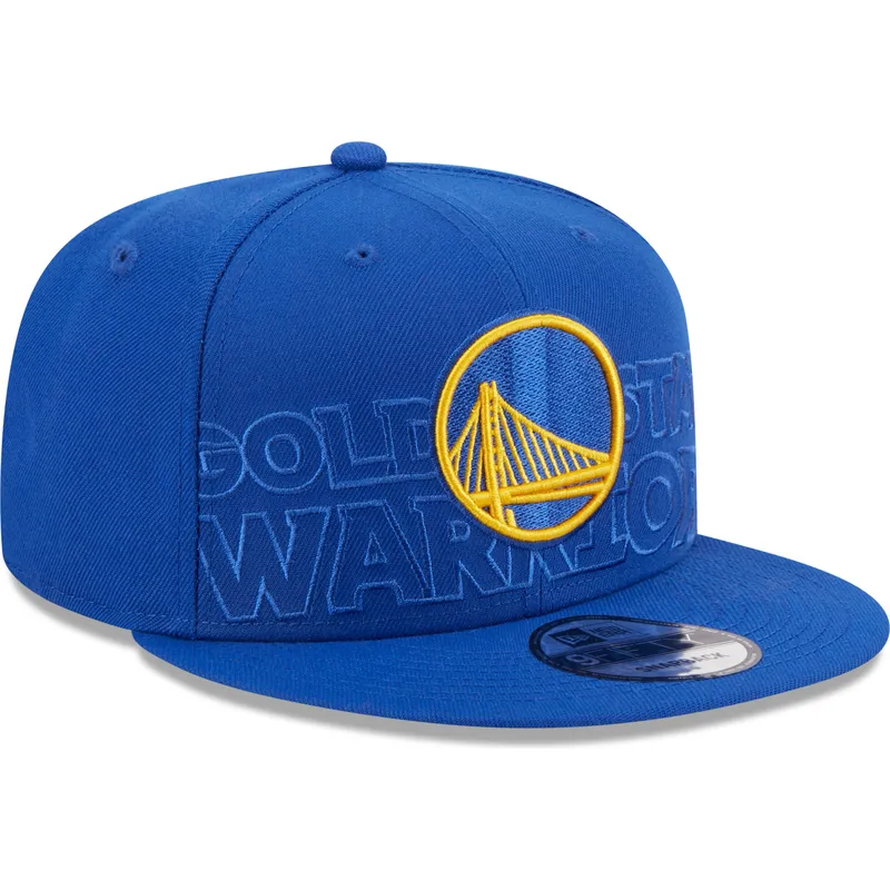 shapka-ploska-sinya-snapbek-9fifty-draft-edition-2023-na-golden-state-warriors-nba-ot-new-era