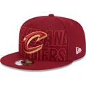 shapka-ploska-chervena-snapbek-9fifty-draft-edition-2023-na-cleveland-cavaliers-nba-ot-new-era