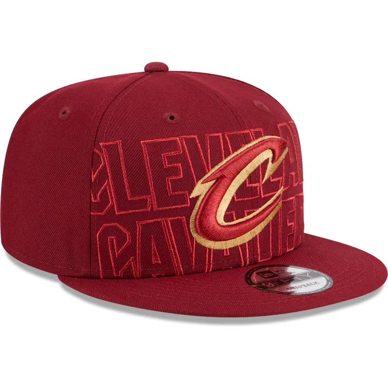 shapka-ploska-chervena-snapbek-9fifty-draft-edition-2023-na-cleveland-cavaliers-nba-ot-new-era