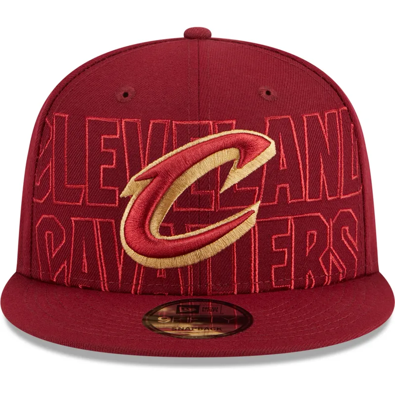 shapka-ploska-chervena-snapbek-9fifty-draft-edition-2023-na-cleveland-cavaliers-nba-ot-new-era