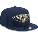 marineblaue-flache-snapback-kappe-9fifty-draft-edition-2023-der-new-orleans-pelicans-nba-von-new-era