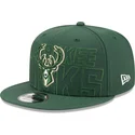 shapka-ploska-zelena-snapbek-9fifty-draft-edition-2023-na-milwaukee-bucks-nba-ot-new-era