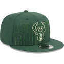 shapka-ploska-zelena-snapbek-9fifty-draft-edition-2023-na-milwaukee-bucks-nba-ot-new-era