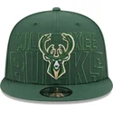 shapka-ploska-zelena-snapbek-9fifty-draft-edition-2023-na-milwaukee-bucks-nba-ot-new-era