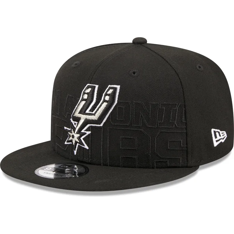 shapka-ploska-cherna-snapbek-9fifty-draft-edition-2023-na-san-antonio-spurs-nba-ot-new-era