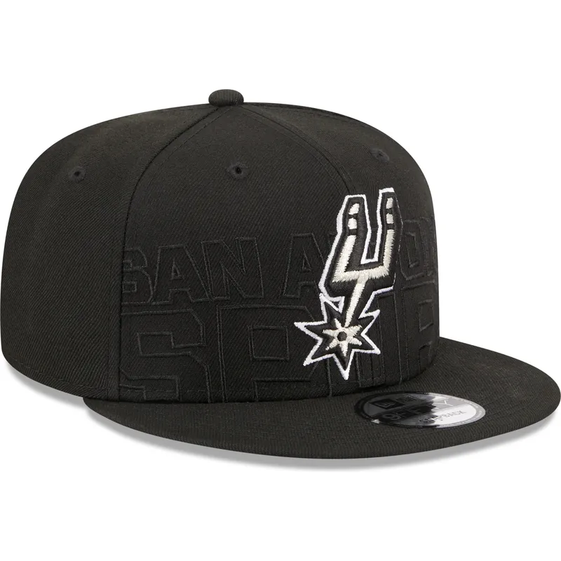 shapka-ploska-cherna-snapbek-9fifty-draft-edition-2023-na-san-antonio-spurs-nba-ot-new-era