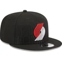 shapka-ploska-cherna-snapbek-9fifty-draft-edition-2023-na-portland-trail-blazers-nba-ot-new-era