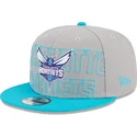 shapka-ploska-siv-snapbek-9fifty-draft-edition-2023-na-charlotte-hornets-nba-ot-new-era