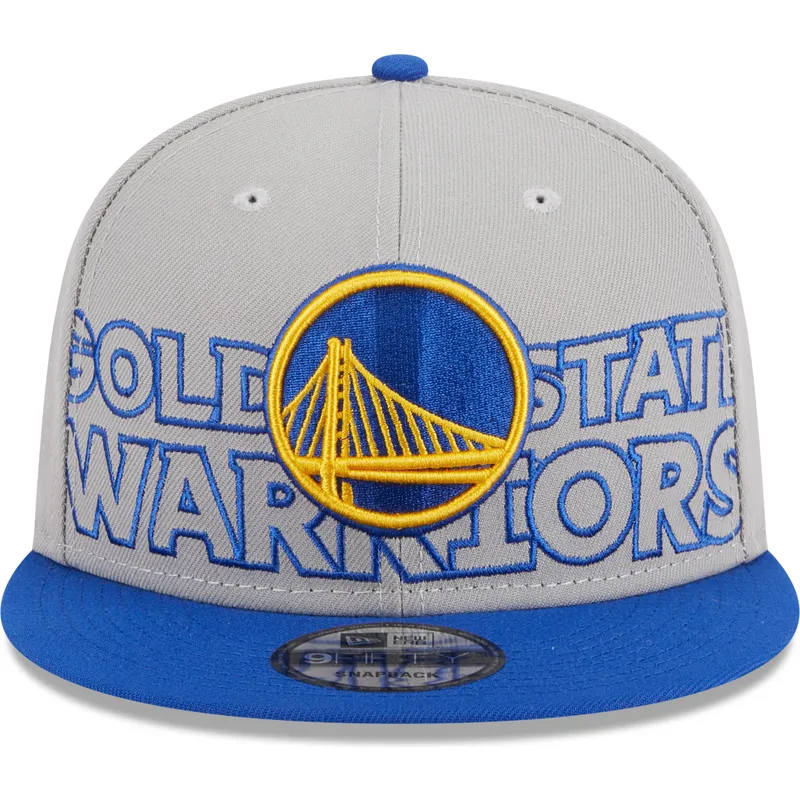 shapka-ploska-siv-snapbek-9fifty-draft-edition-2023-na-golden-state-warriors-nba-ot-new-era