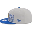 shapka-ploska-siv-snapbek-9fifty-draft-edition-2023-na-golden-state-warriors-nba-ot-new-era