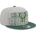 shapka-ploska-siv-snapbek-9fifty-draft-edition-2023-na-milwaukee-bucks-nba-ot-new-era