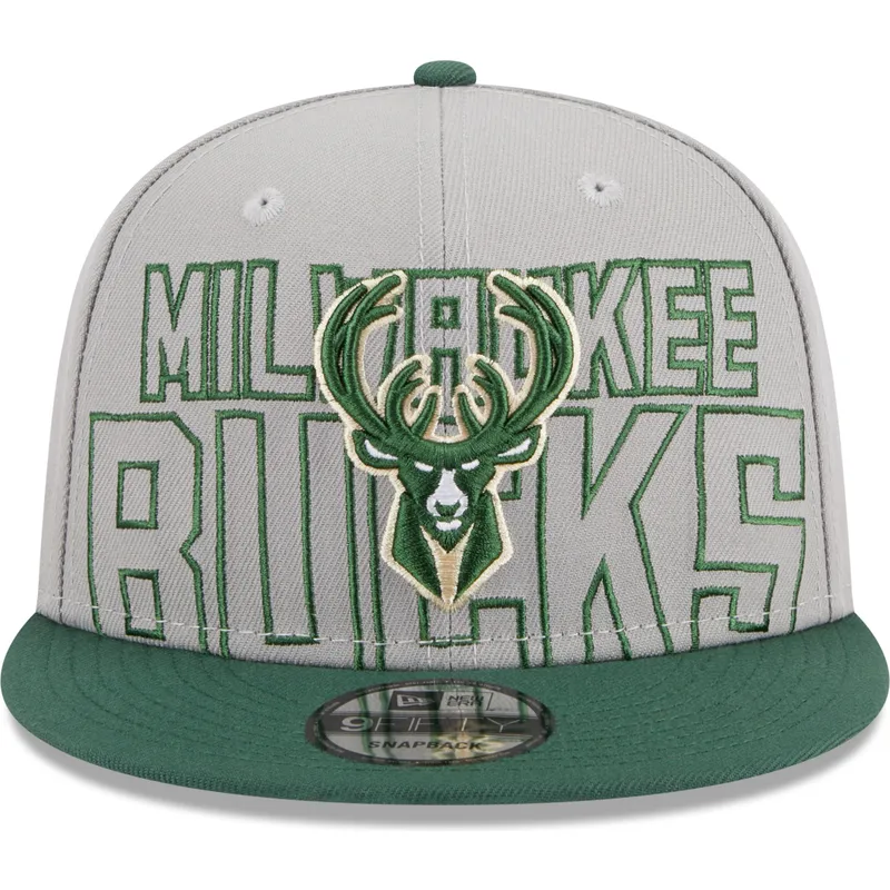 graue-und-grune-flatcap-snapback-9fifty-draft-edition-2023-der-milwaukee-bucks-nba-von-new-era