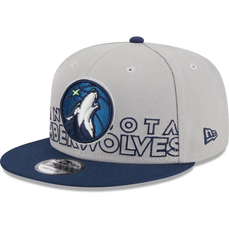 shapka-ploska-siv-snapbek-9fifty-draft-edition-2023-na-minnesota-timberwolves-nba-ot-new-era