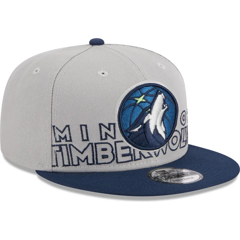 shapka-ploska-siv-snapbek-9fifty-draft-edition-2023-na-minnesota-timberwolves-nba-ot-new-era