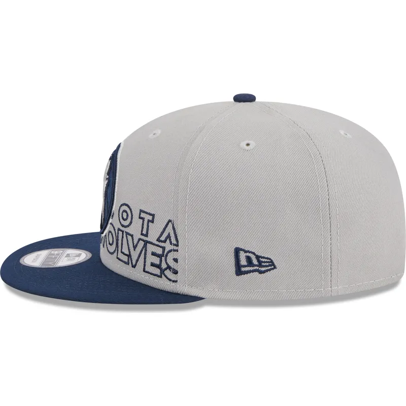 shapka-ploska-siv-snapbek-9fifty-draft-edition-2023-na-minnesota-timberwolves-nba-ot-new-era