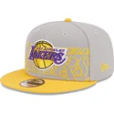 shapka-ploska-siv-snapbek-9fifty-draft-edition-2023-na-los-angeles-lakers-nba-ot-new-era