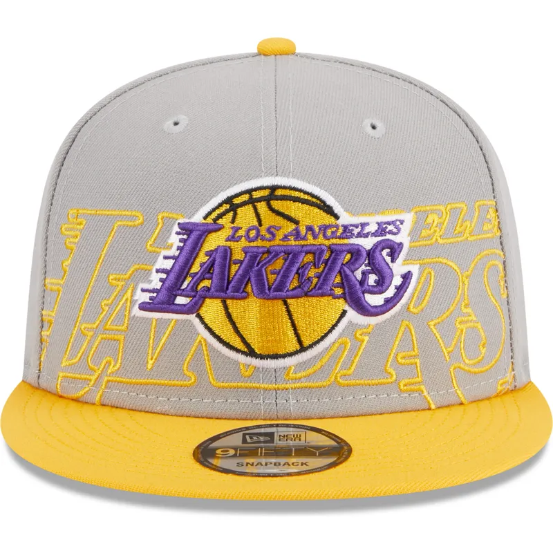 shapka-ploska-siv-snapbek-9fifty-draft-edition-2023-na-los-angeles-lakers-nba-ot-new-era