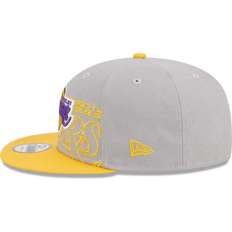 shapka-ploska-siv-snapbek-9fifty-draft-edition-2023-na-los-angeles-lakers-nba-ot-new-era