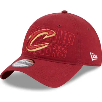 Шапка извита червена adjustable strap 9TWENTY Draft Edition 2023 на Cleveland Cavaliers NBA от New Era