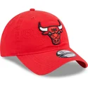 rote-verstellbare-gebogene-kappe-9twenty-draft-edition-2023-der-chicago-bulls-nba-von-new-era