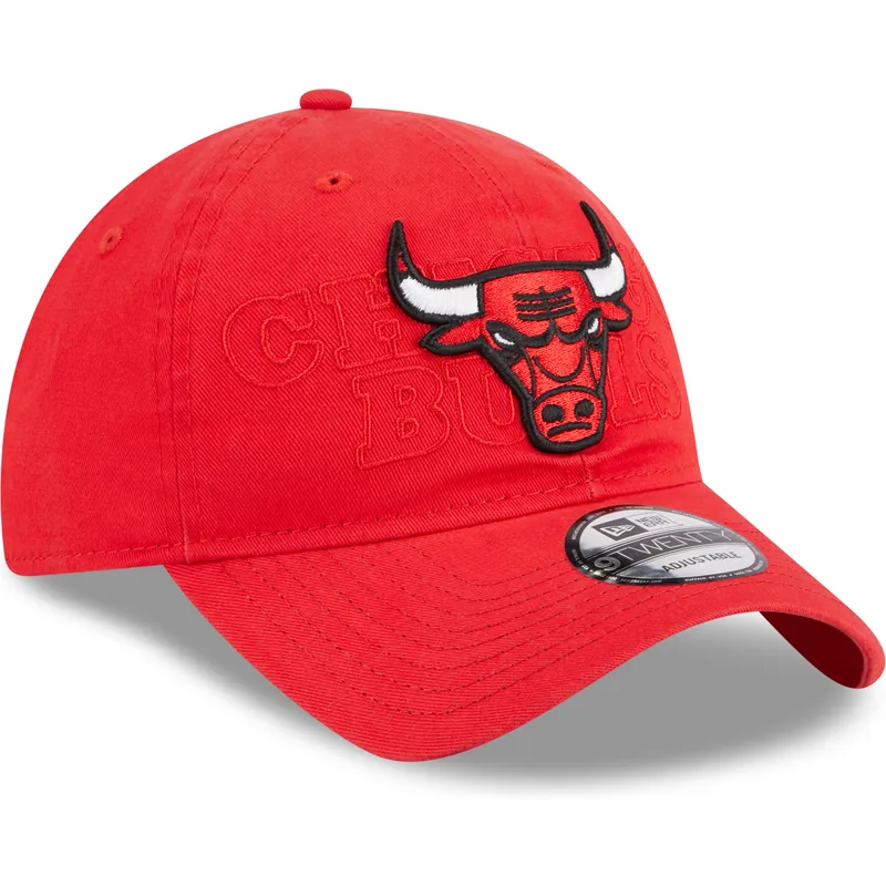 shapka-izvita-chervena-reguliruem-9twenty-draft-edition-2023-na-chicago-bulls-nba-ot-new-era