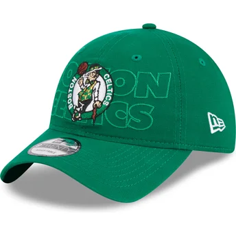 Шапка извита зелена регулируем 9TWENTY Draft Edition 2023 на Boston Celtics NBA от New Era