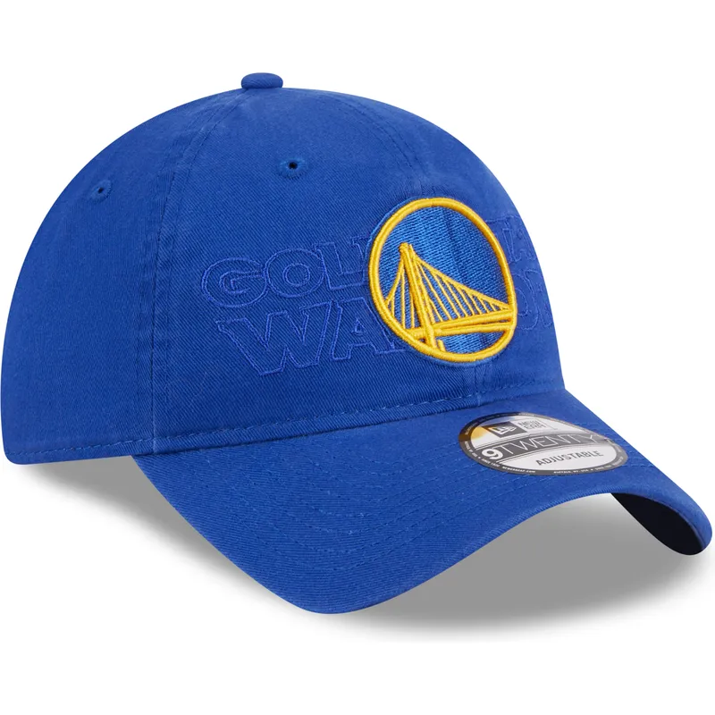 shapka-izvita-sinya-reguliruem-9twenty-draft-edition-2023-na-golden-state-warriors-nba-ot-new-era