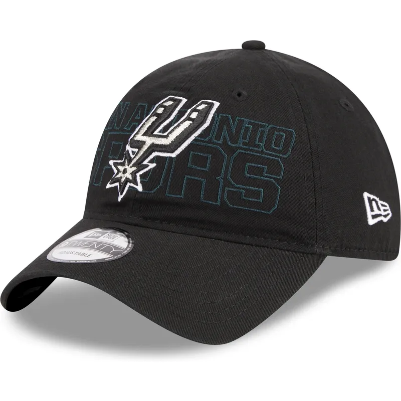 shapka-izvita-cherna-reguliruem-9twenty-draft-edition-2023-na-san-antonio-spurs-nba-ot-new-era