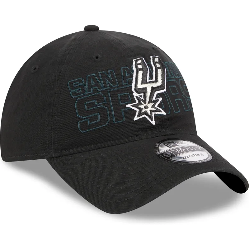 shapka-izvita-cherna-reguliruem-9twenty-draft-edition-2023-na-san-antonio-spurs-nba-ot-new-era