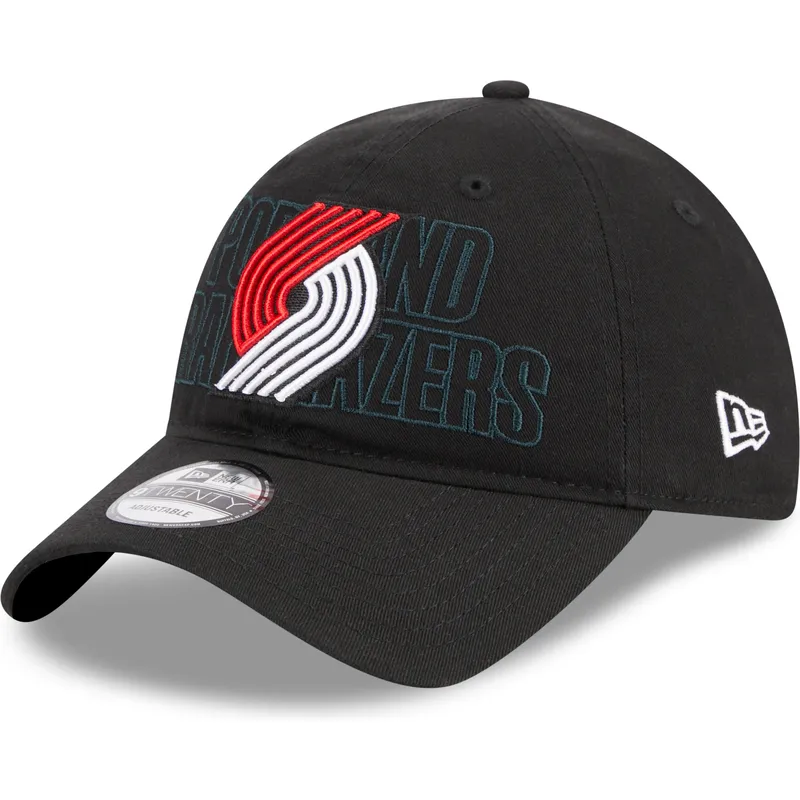 sort-justerbar-kurvet-kasket-9twenty-draft-edition-2023-fra-portland-trail-blazers-nba-fra-new-era